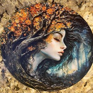 8x8 Round Faux Resin Painting